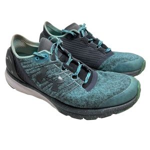 UNDER ARMOUR BANDIT 2 Blue Gray Sneakers CHARGED Lace Up Running Shoes sz 9.5